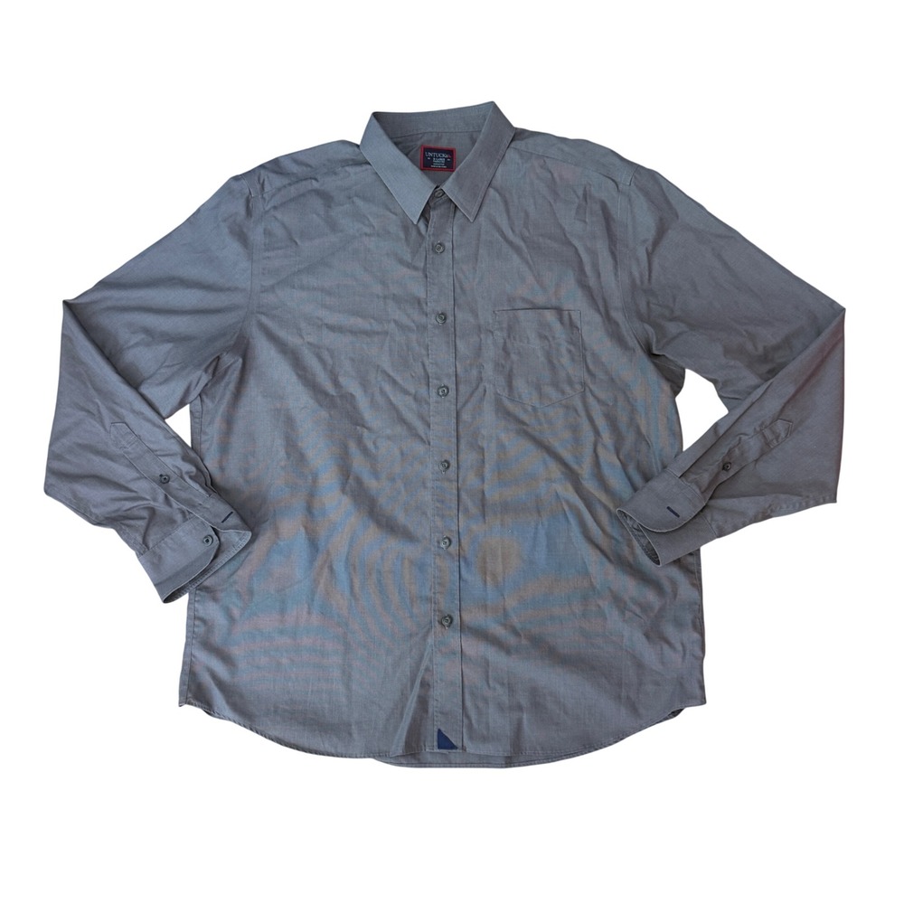 UNTUCKit Button Down Shirt Mens XL Grey Wrinkle Free Regular Casual Work‎ Office
